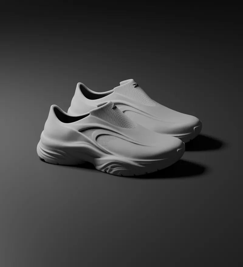 Grey Marathon running shoes