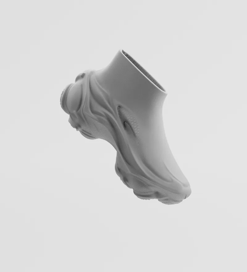 White Symbiosis-1 high shoe